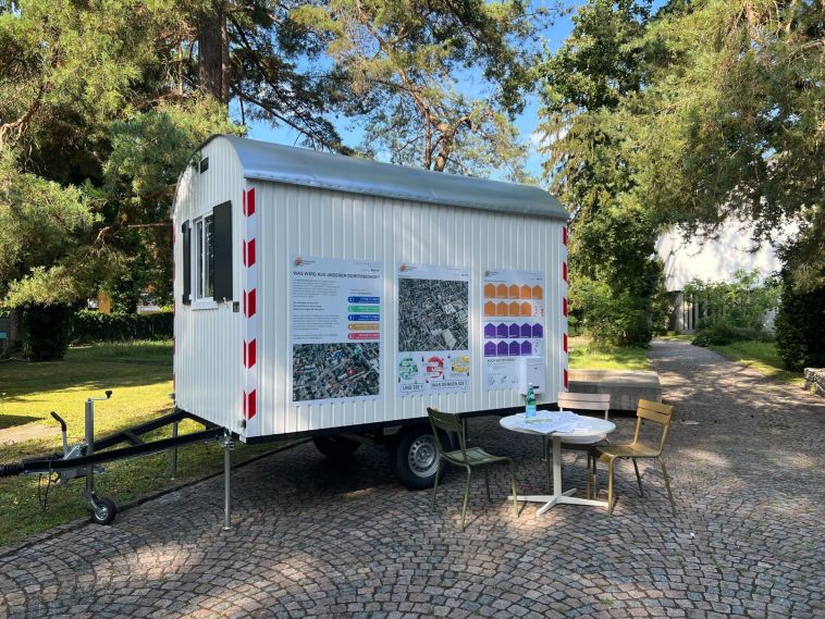 «Stadtpark-Büro» im Baustellenwagen: Partizipation im August 2024